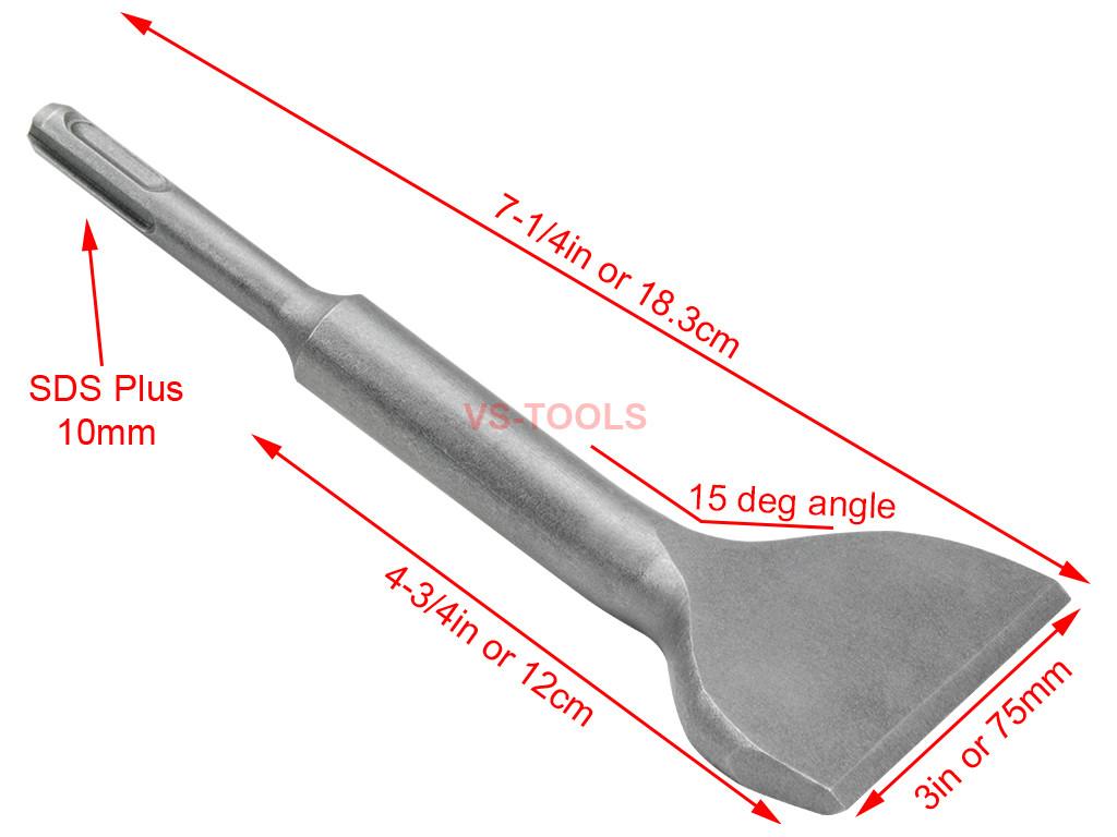 SDS Plus 10 In Round Shank Tile Shovel Electric Hammer Drill Chisel For Wall And Floor Tile Removal From Other Hand Tools - Price 143.36 - Foto 3